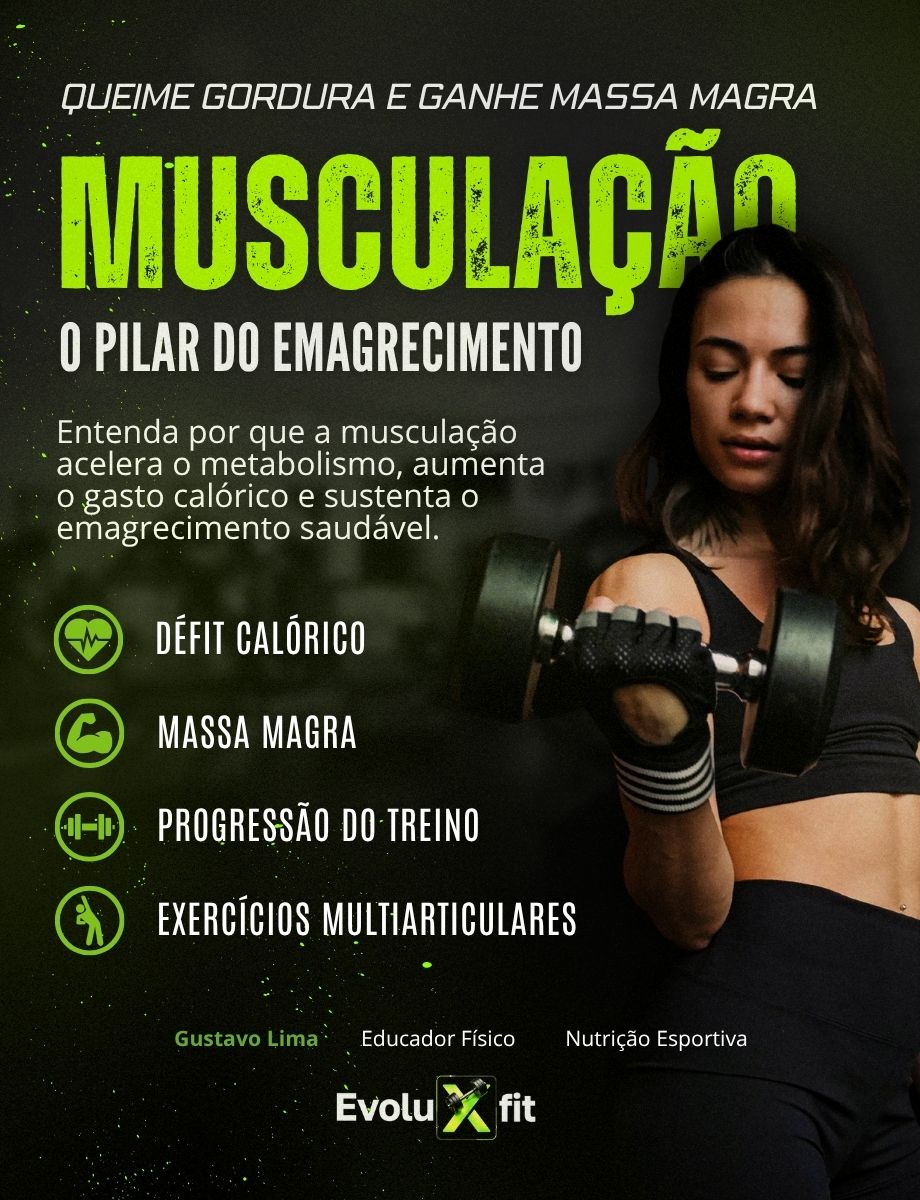 Capa do ebook Musculação - O pilar do Emagrecimento