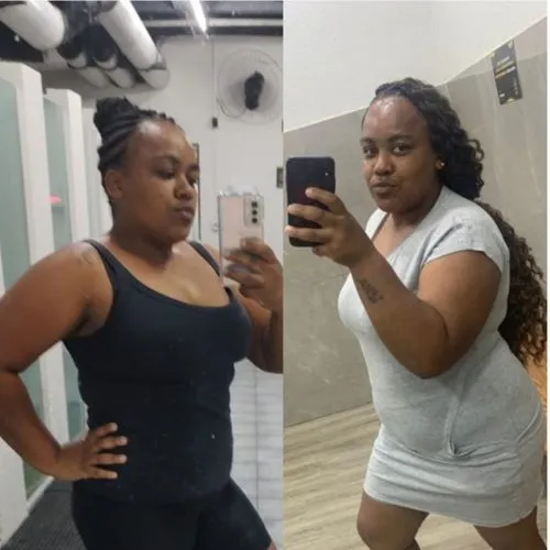 Antes e depois de Juliana
